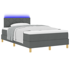 Boxspring bed met matras 120x190 cm donkergrijs