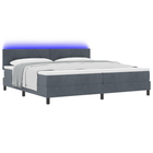 Boxspringbed met matras 200x200 cm donkergrijs fluweel