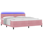 Boxspring bed met matras 200x200 cm roze fluweel