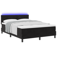 Boxspringbed met matras en LED fluweel zwart 140x190 cm