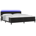 Boxspringbed met matras 200x200 cm zwart fluweel