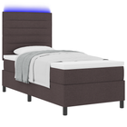 Boxspringbed met matras 90x200 cm donkerbruin stof