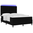 Boxspringbed met matras 140x190 cm zwart