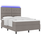 Boxspringbed 160x200 cm taupe met matras en LED