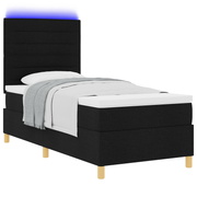 Boxspringbed met matras 90x200 cm zwart
