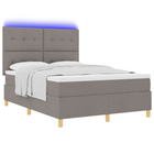 Boxspringbed met matras 140x190 cm taupe