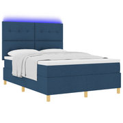 Boxspringbed met matras 140x200 cm donkerblauw