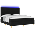 Boxspringbed 180x200 cm zwart met LED
