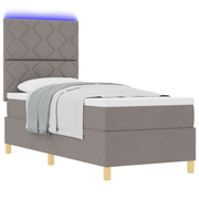 Boxspring bed met matras 80x200 cm taupe