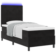Boxspringbed met matras 80x200 cm zwart