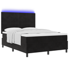 Boxspringbed met matras 160x200 cm zwart stof