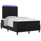 Boxspringbed met matras 120x200 cm zwart stof