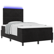 Boxspringbed met matras 120x200 cm zwart stof