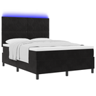 Boxspringbed met matras 140x190 cm zwart stof