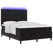Boxspringbed met matras 140x190 cm zwart stof