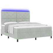 Boxspringbed met matras 180x200 cm lichtgrijs