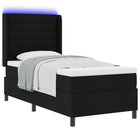 Boxspringbed 100x200 cm zwart met LED matras