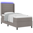 Boxspringbed met matras 100x200 cm taupe LED