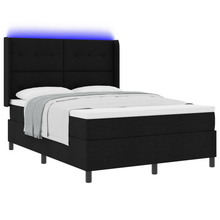 Boxspringbed met matras en LED stof zwart 160x200 cm