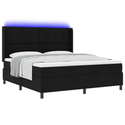 Boxspring bed 180x200 cm zwart stof met matras