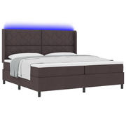 Boxspring bed met matras 200x200 cm donkerbruin