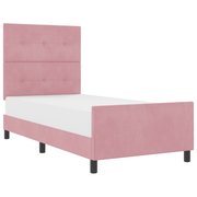 Boxspringbed 90x190 cm roze fluweel