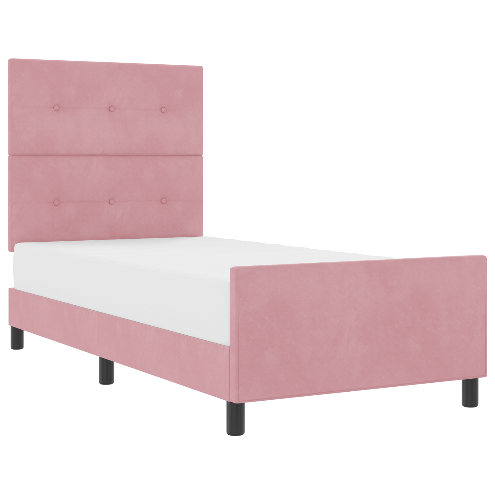 Bedframe fluweel roze 90x190 cm