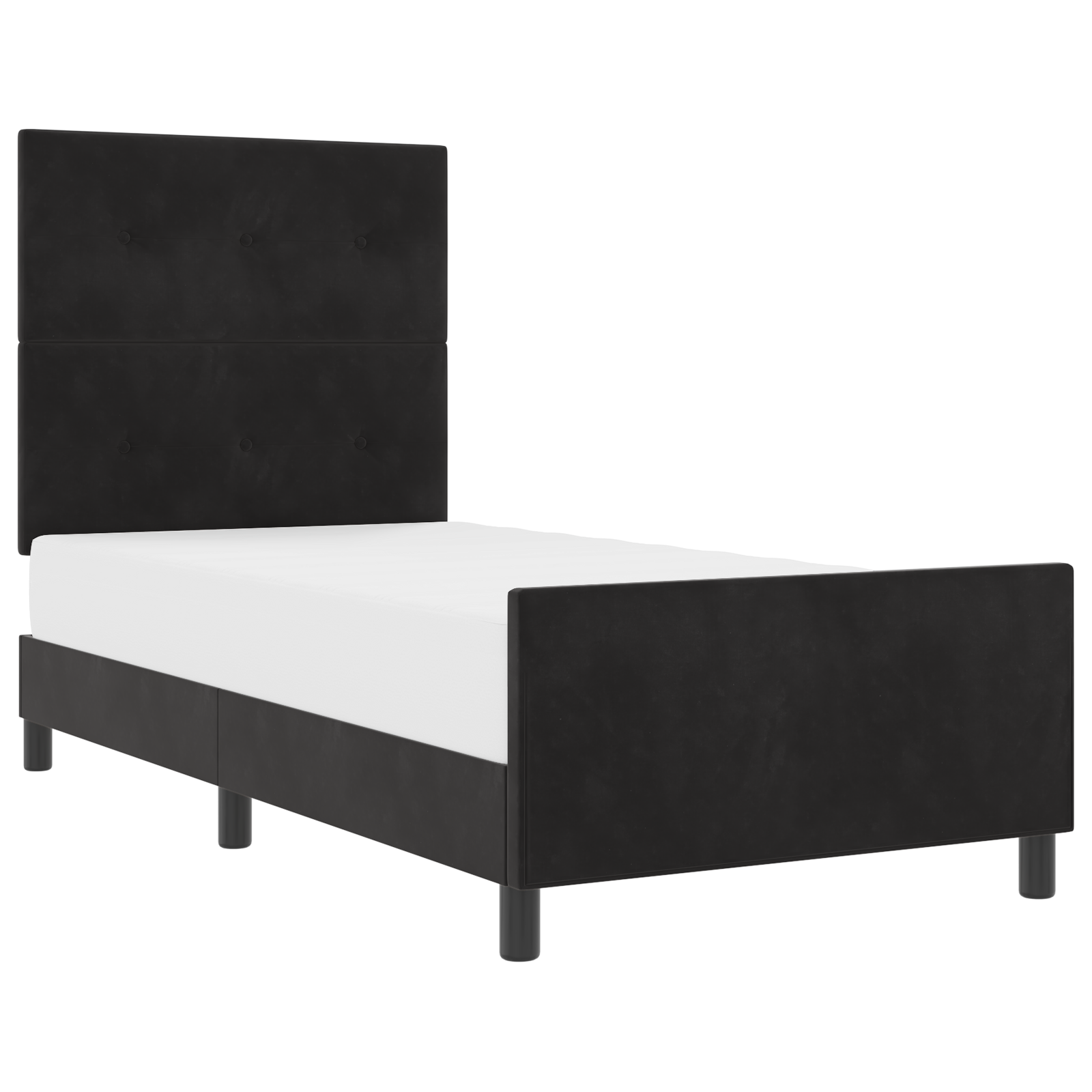 Bedframe fluweel zwart 90x200 cm
