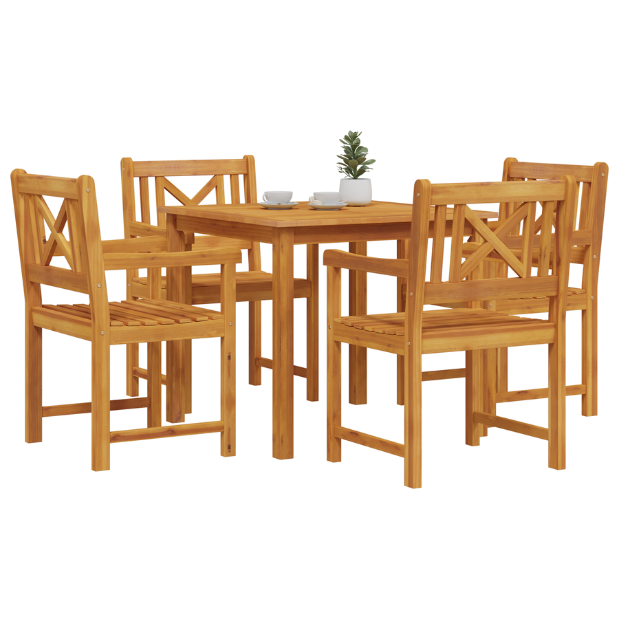 5-delige Tuinset massief acaciahout