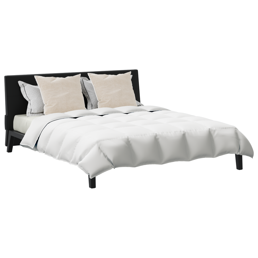 Dekbed met kussen 3 pcs Wit 260 x 220 cm Dons