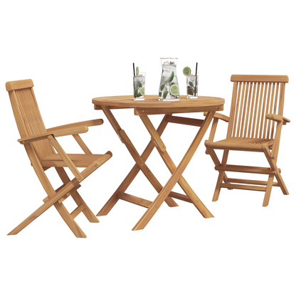 3-delige Inklapbare Tuin Bistro Set Massief Hout Acacia