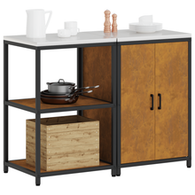 Keukenopslag set 2 pcs Roestig 120 x 50 x 92 cm Cortenstaal