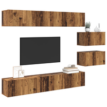 TV-kast met opslag met de deur 8 pcs Oude hout 60 x 30 x 30.5 cm