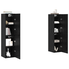 Tv-meubelset 4 pcs Zwart eiken 30.5 x 30 x 60 cm Bewerkt hout