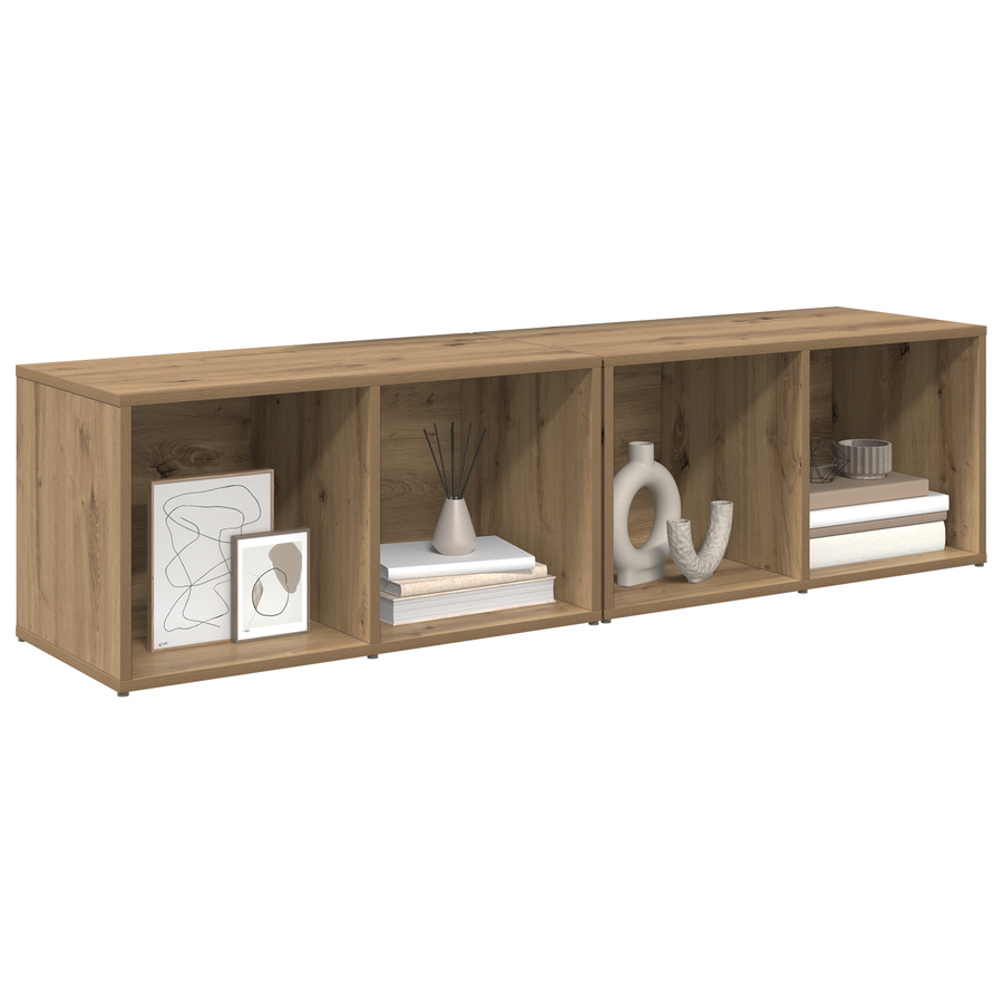 Tv-meubelset 2 pcs Artisan Eiken 37 x 35 x 107 cm Bewerkt hout