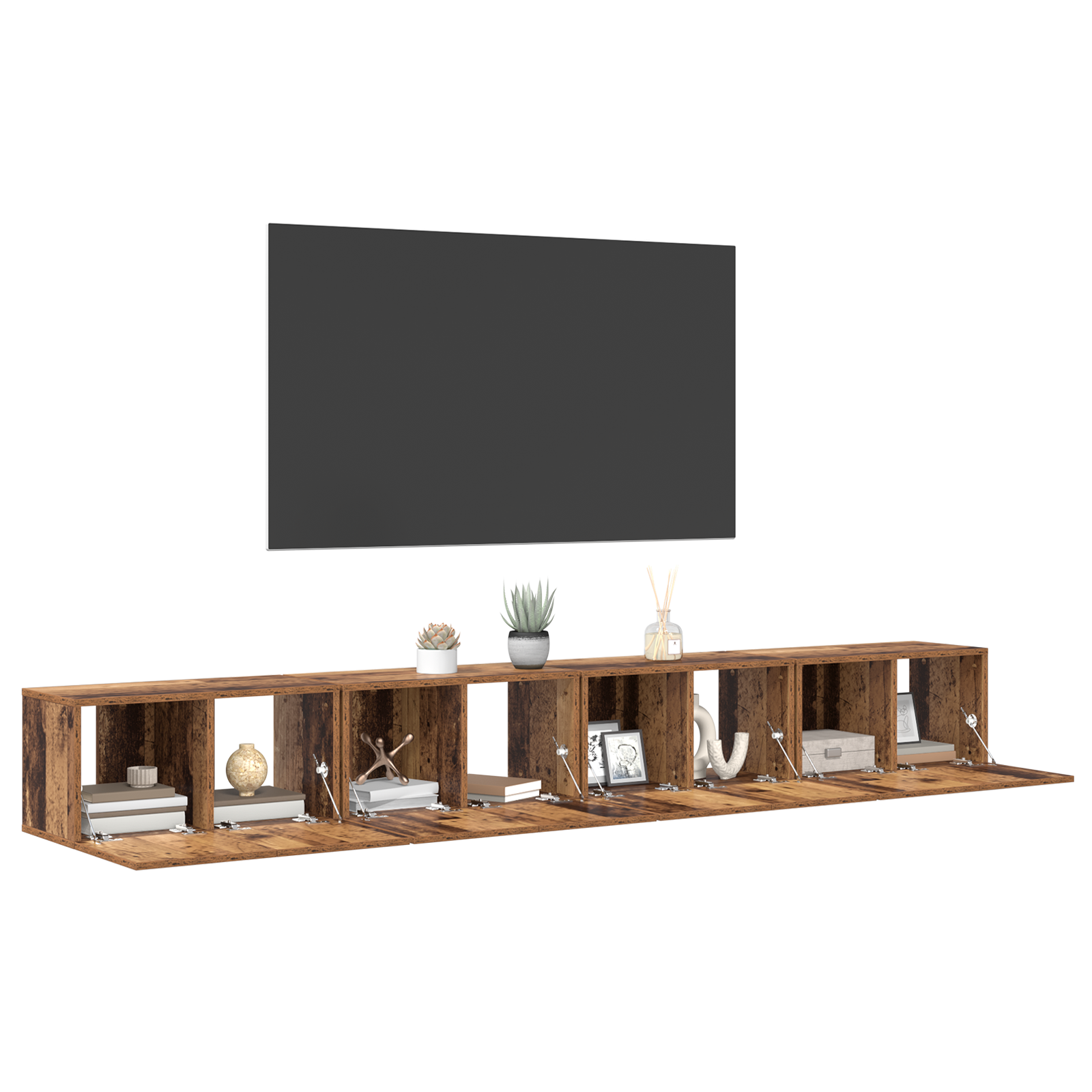 Tv-meubelset 4 pcs Oude hout Medium 30 x 60 x 30.5 cm