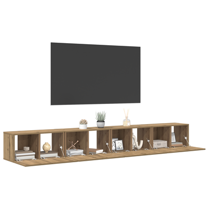 Tv-meubelset 4 pcs Ambachtelijk eiken Medium 60 x 30 x 30.5 cm