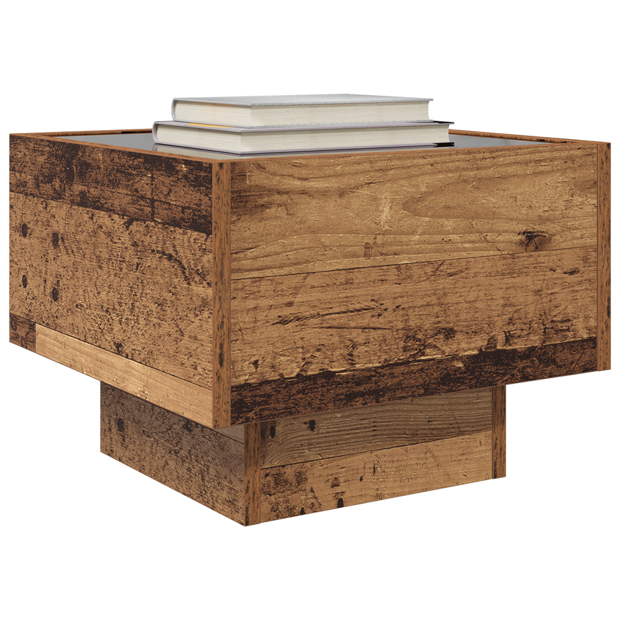 Opbergkast Oud hout 40 x 40 x 30 cm Geengineerd hout, Glas