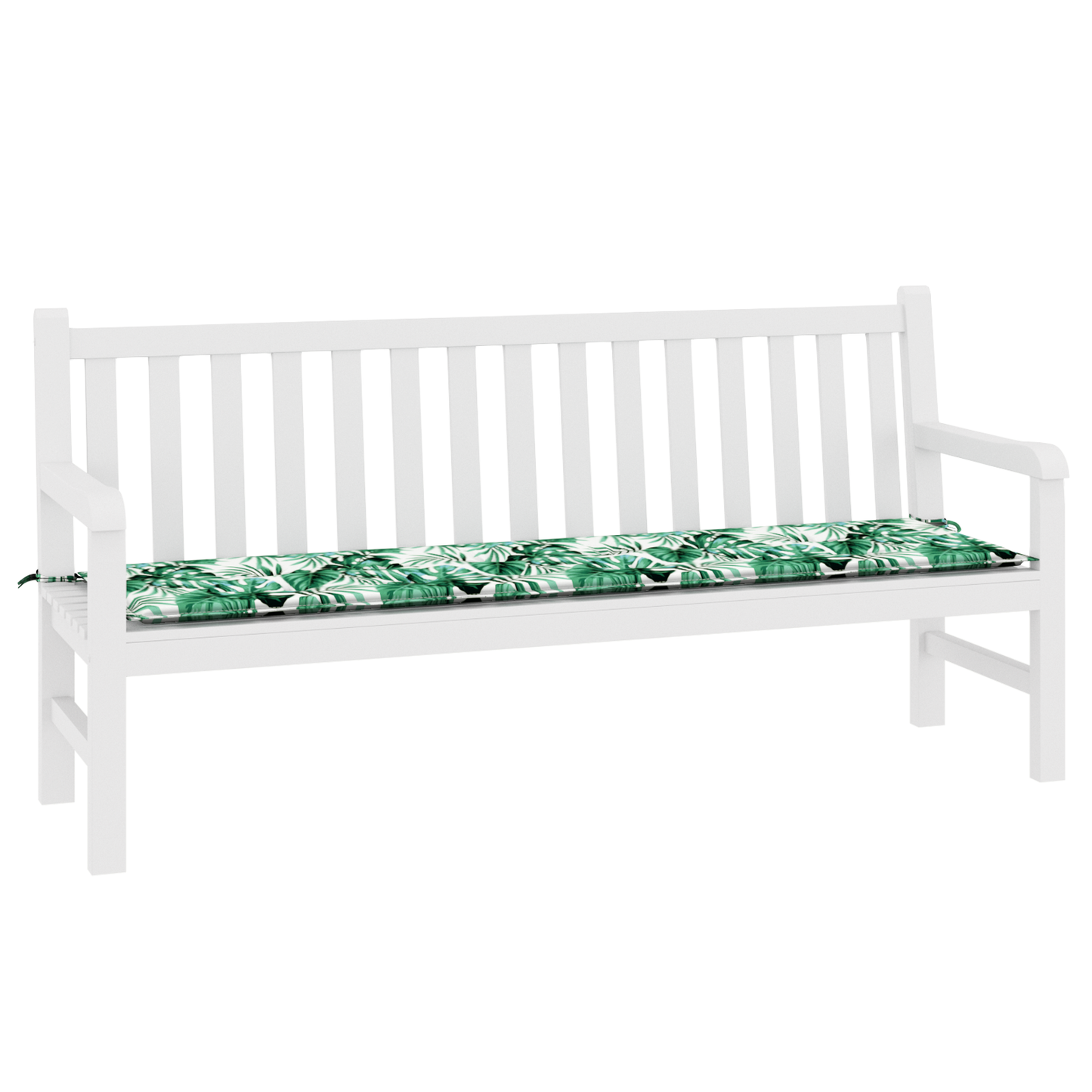 Tuinbankkussen 180x50x4 cm bladpatroon oxford stof