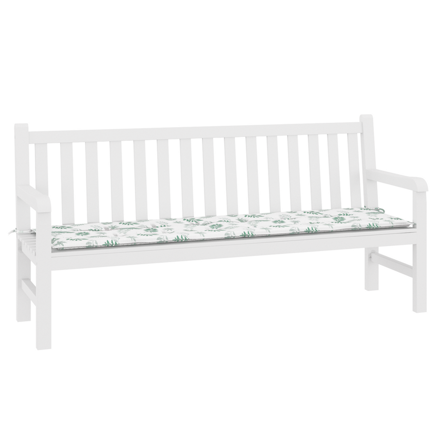 Tuinkussen met Bladerenpatroon - 180x50x4 cm, gemaakt van Oxford-stof