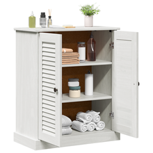 Badkamer Kast met opslag Wit 68 x 34 x 80 cm Massief grenenhout