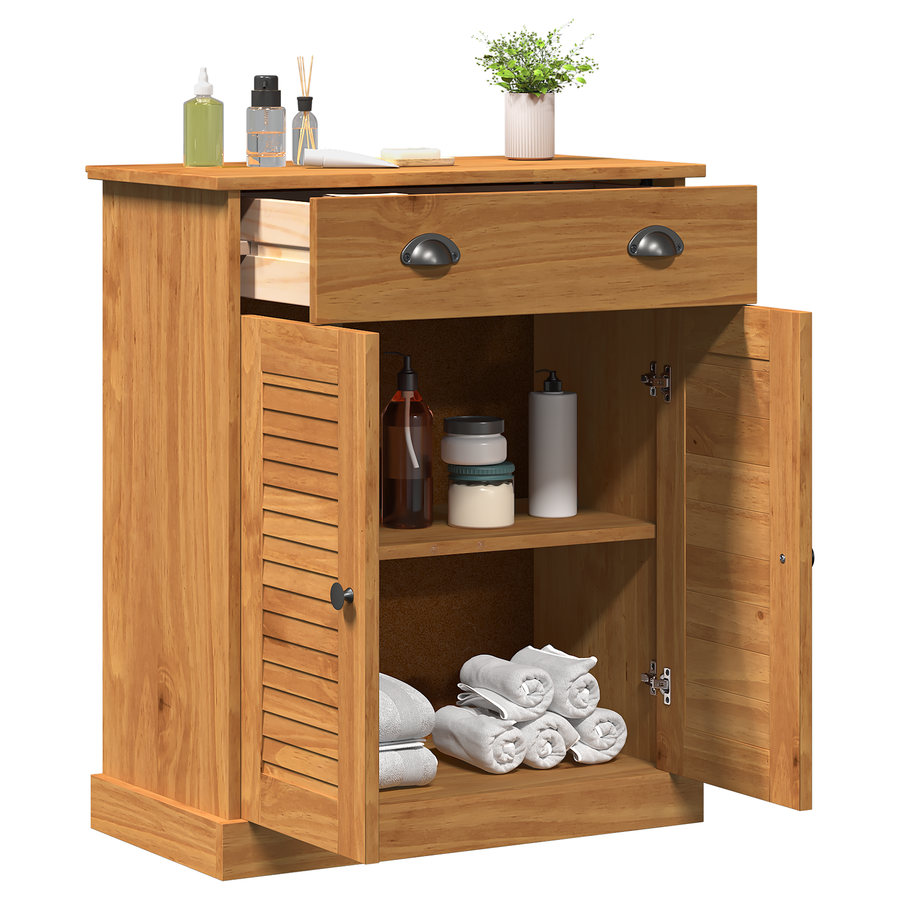 Badkamer Kast Honingbruin 68 x 34 x 80 cm Massief grenenhout