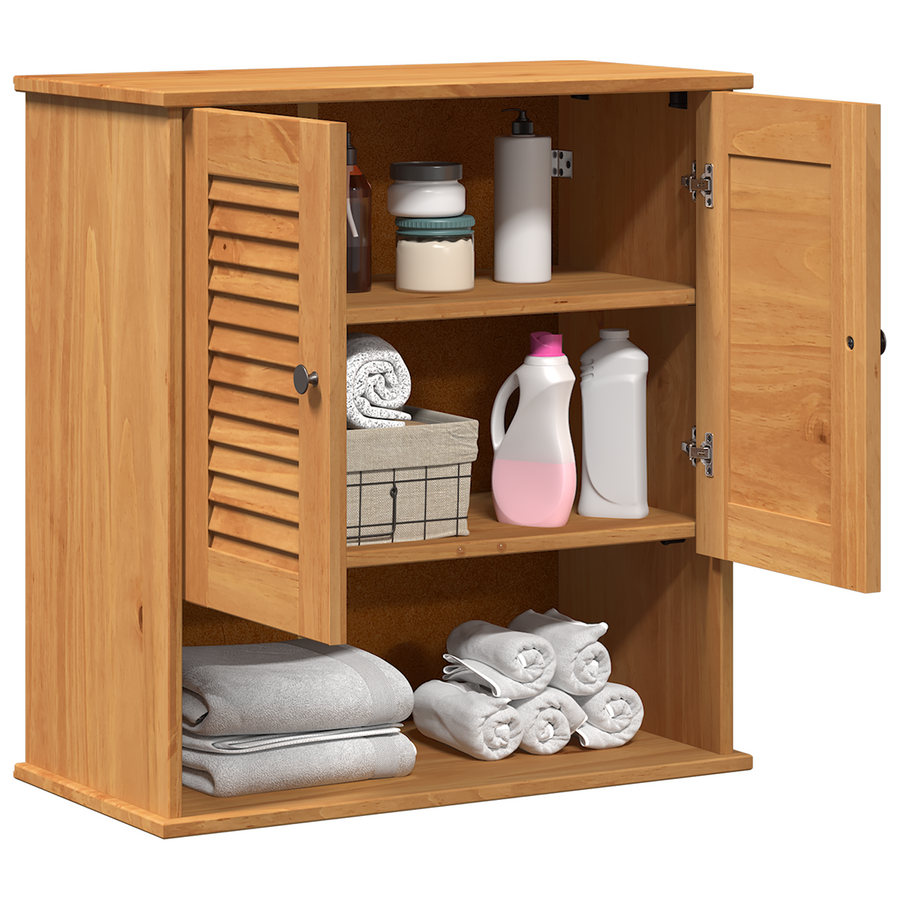 Wandgemonteerde Badkamerkast Honingbruin 67.5 x 34 x 71.5 cm