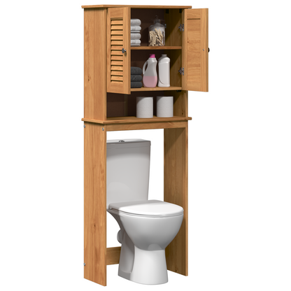 Toiletkast Honingbruin 60 x 27 x 161 cm Massief grenenhout