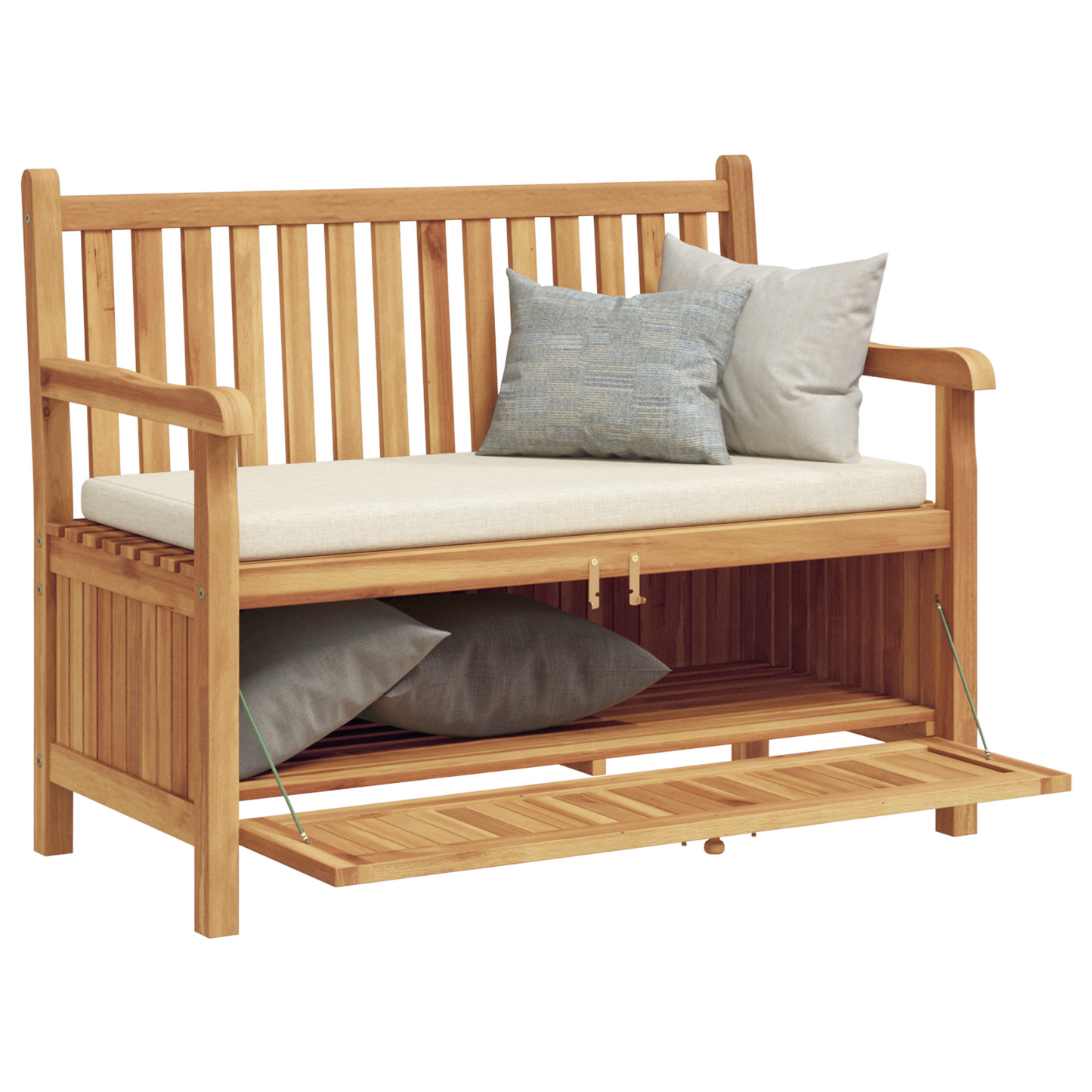 Tuinkast Bank Bruin 228 x 60 x 90 cm Massief teakhout