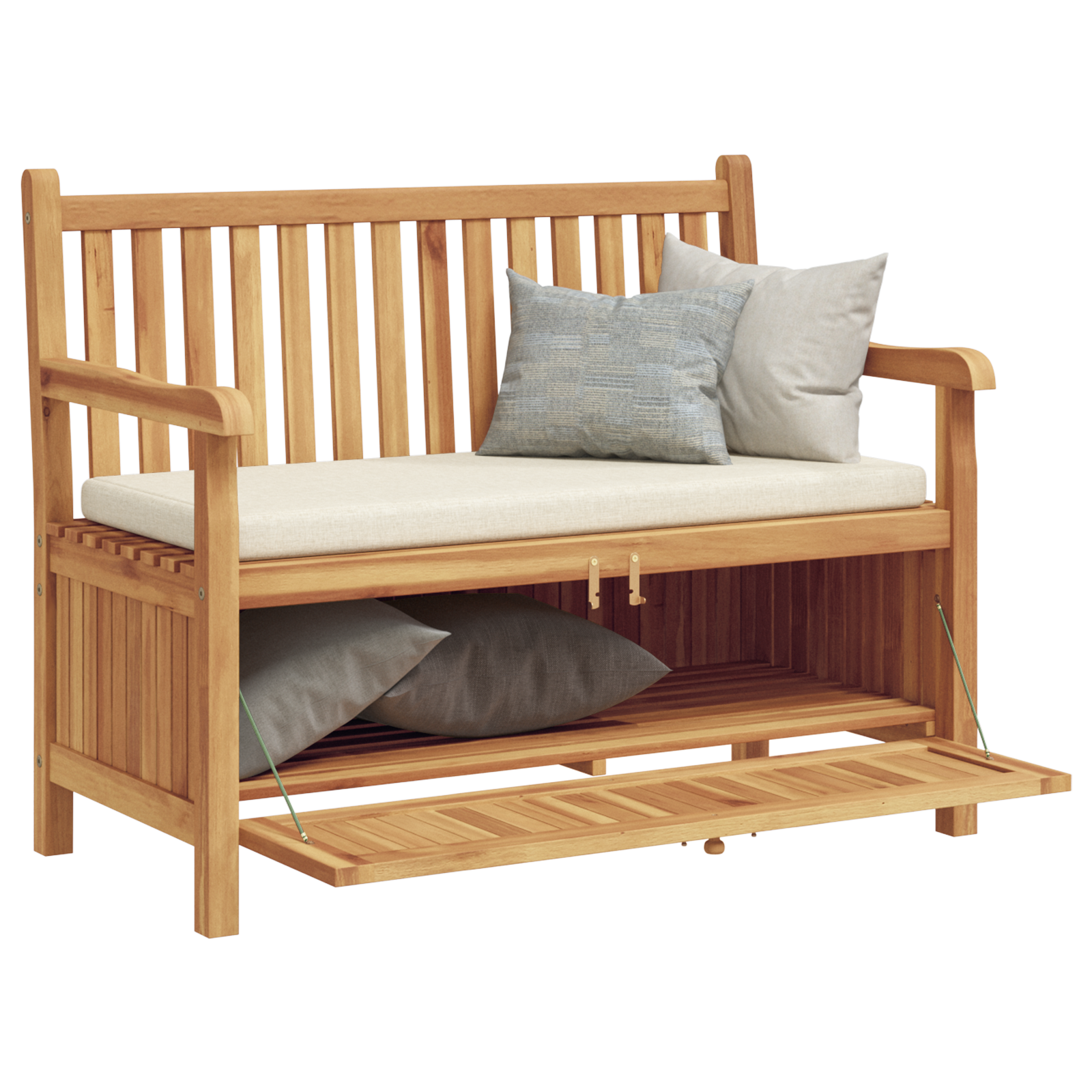 Tuinkast Bank Bruin 228 x 60 x 90 cm Massief teakhout