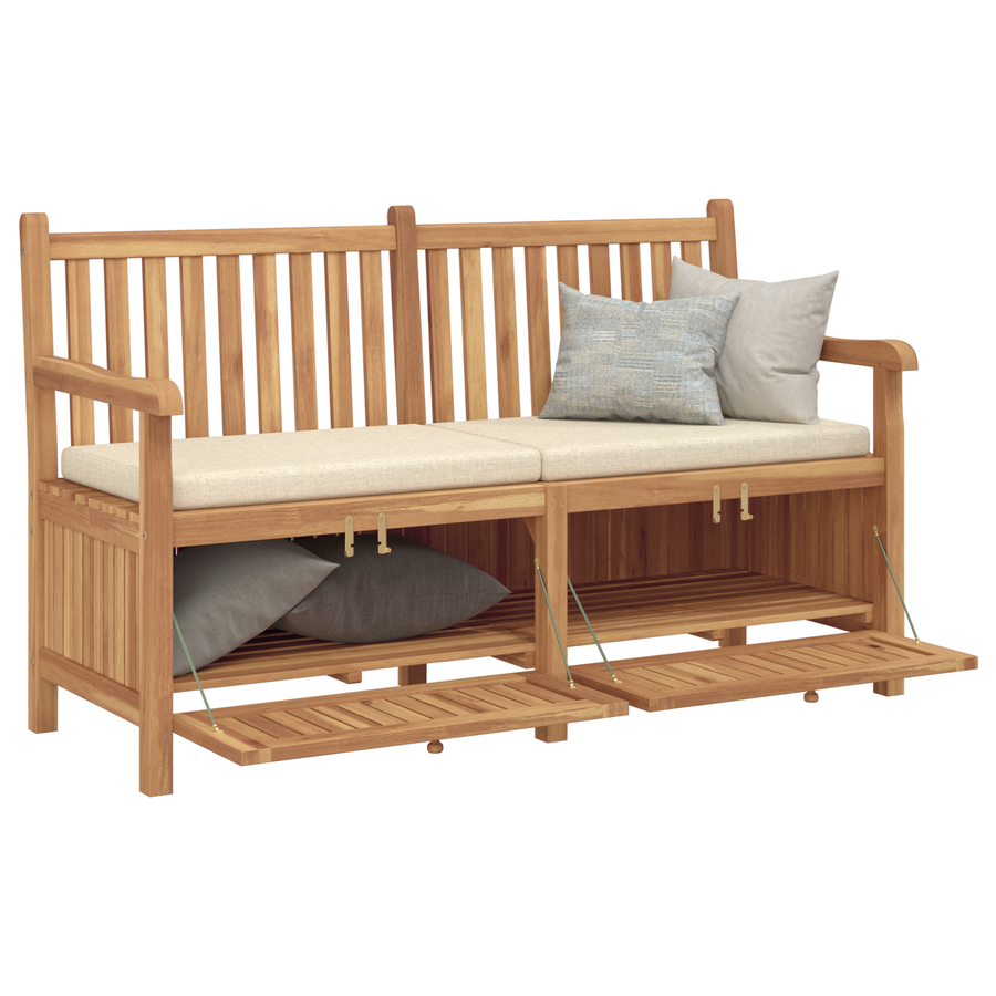 Tuinkast Bank Bruin 150 x 60 x 90 cm Massief teakhout