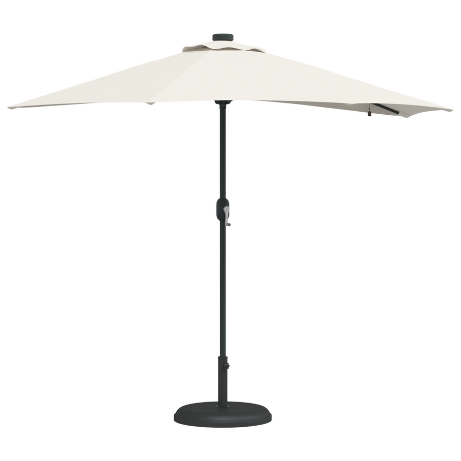 Tuinparasol with LED Strip Lights Zand 294 x 150 x 223 cm Stof