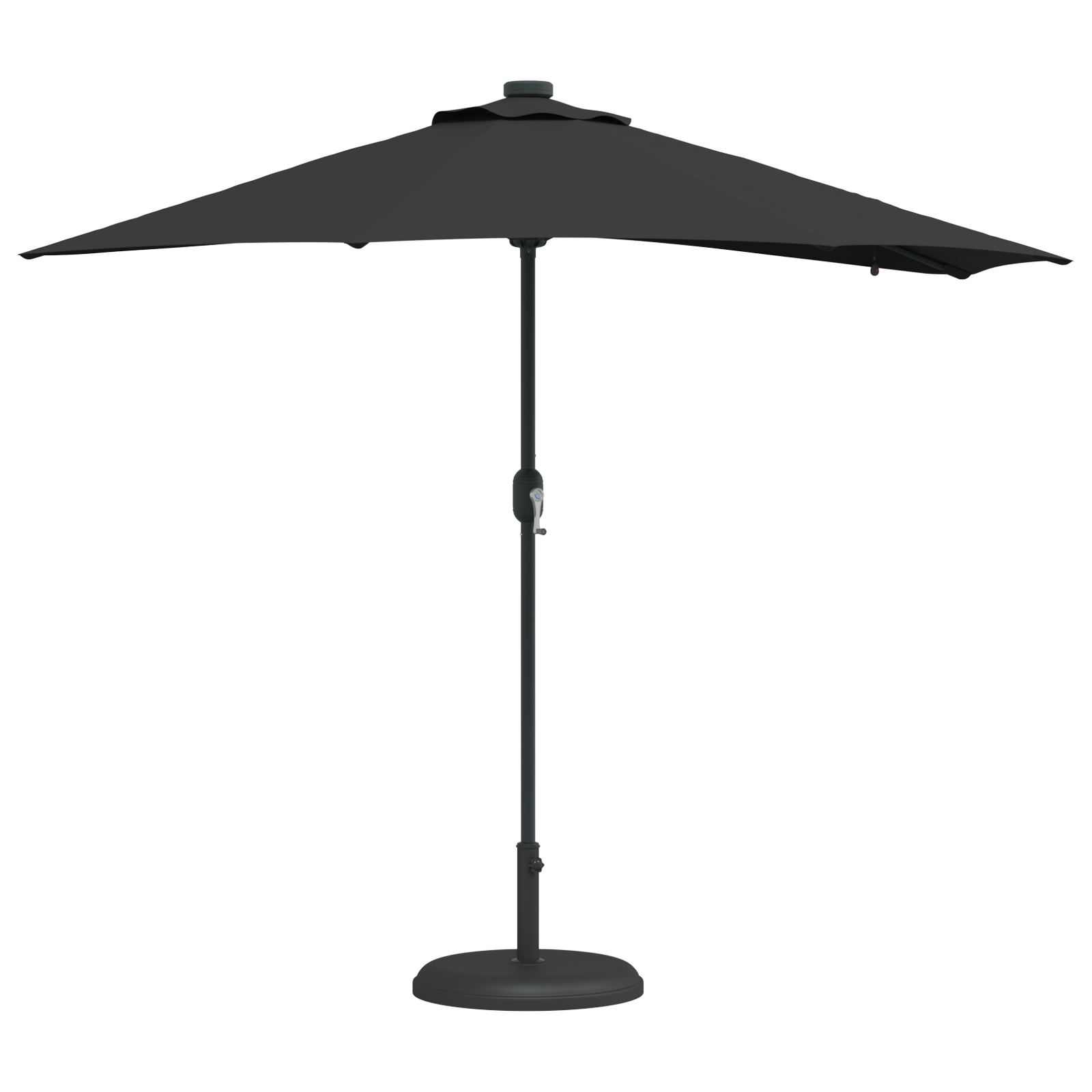 Tuinparasol Zwart 294 x 150 x 223 cm Stof