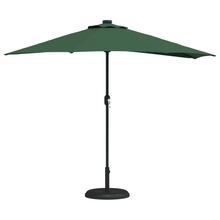 Halve Tuinparasol met Aluminium Paal Groen 294 cm